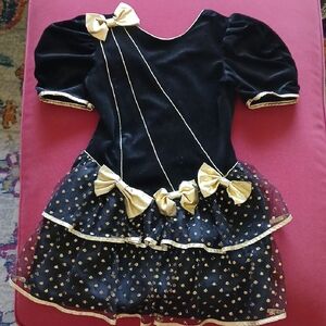 Sweet Liberty Kids Fancy Dress in Black and Gold